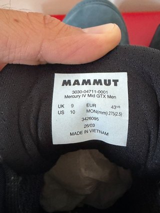 Mammut Mercury IV Mid GTX Men Black Size 43