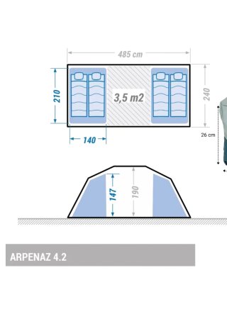 Tienda Campaña Arpenaz Family 4.2