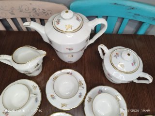 Juego de café porcelana francés antiguo
