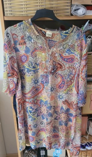 Vestido playero Yi Xiang estampado XL