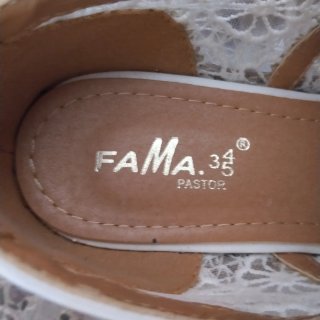 Zapatos blancos encaje fiesta talla 38