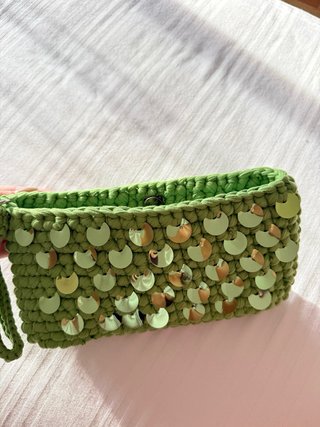 Pochette crochet con paillettes