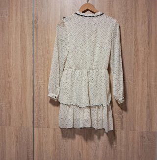Vestido Zara lunares blanco y negro Talla XS