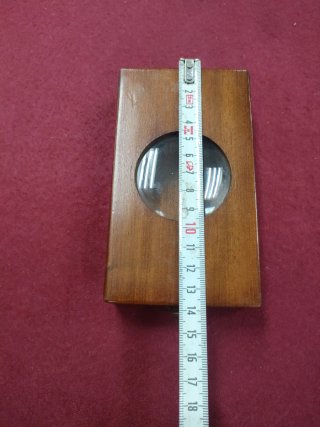 Antigua lupa visor de fotos, de madera