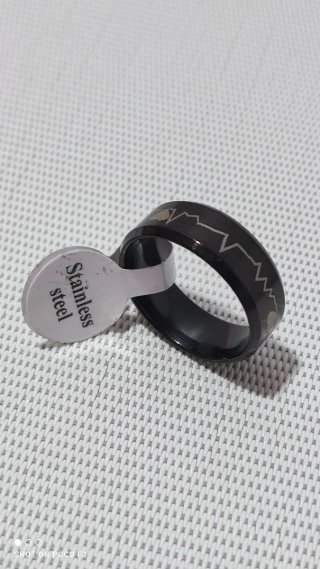 Anillo Acero Inoxidable Diseño Pulso Talla 19