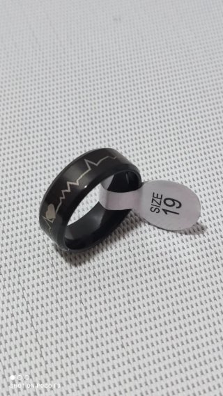 Anillo Acero Inoxidable Diseño Pulso Talla 19
