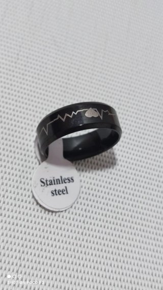Anillo Acero Inoxidable Diseño Pulso Talla 19