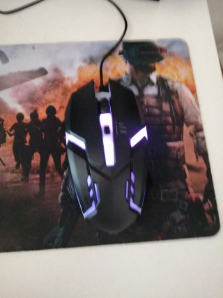 Ratón Gaming Negro y Morado