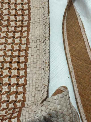Borsa a spalla intrecciata Valleverde – Bicolor
