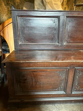 ANTIGUO ARCON BANCO MADERA (aprox. 1885-1910)