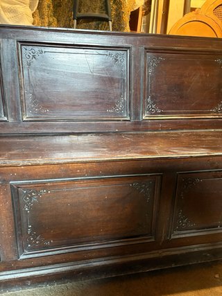 ANTIGUO ARCON BANCO MADERA (aprox. 1885-1910)
