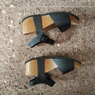 Sandalias plataforma negras talla 37 con 1sólo uso