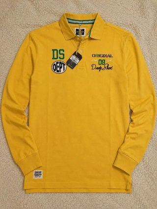 Polo Drop Shot Manga Larga Amarillo Talla L