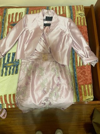 Vestido de fiesta rosa Zeila talla 42