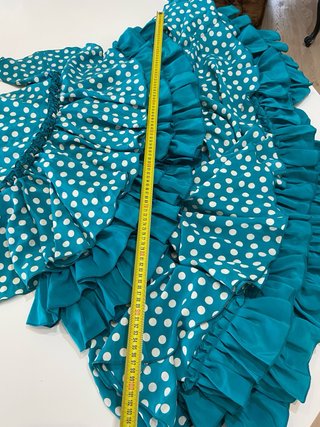 97.-Vestido Flamenca Lunares Azulón