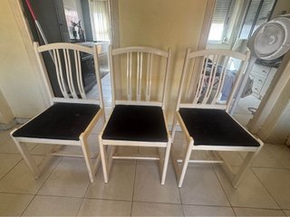 3 Sillas Comedor Blancas Tapizadas