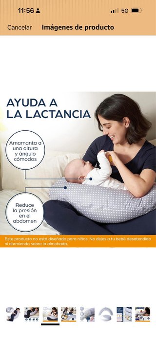 Cojín de lactancia gris lunares