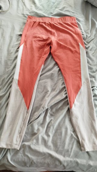 Mallas Nike Mujer Naranja y Beige
