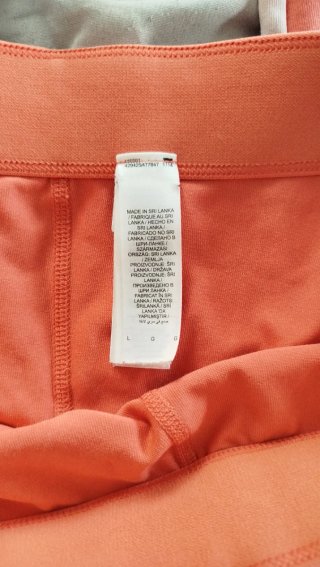 Mallas Nike Mujer Naranja y Beige