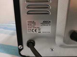 Horno de sobremesa Jocca 11L