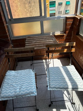 2 Sillas Exterior Ikea Madera Metal