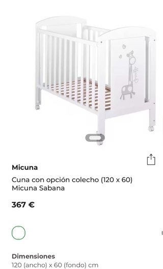 Cunada y Cómoda bebé Micuna con bañera y cambiador