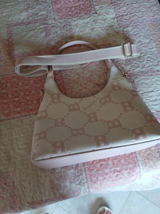 Borsa Briciole donna rosa e bianca