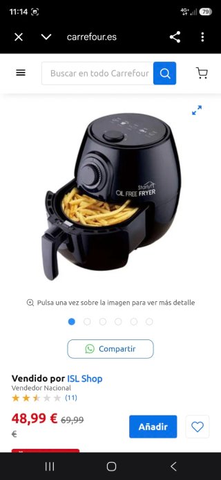 Freidora de Aire Starlyft Negra