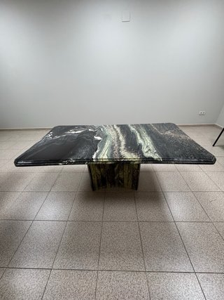 Mesa de comedor de mármol italiano macizo vintage