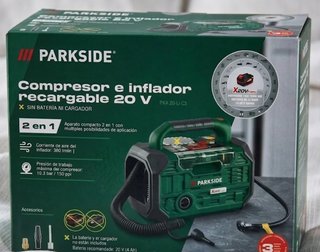 Compresor e inflador Parkside 20V