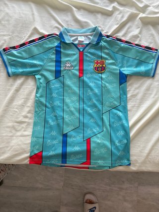 Camiseta retro FC Barcelona x Kappa vintage azul