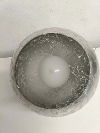 Lámpara de techo esférica plateada