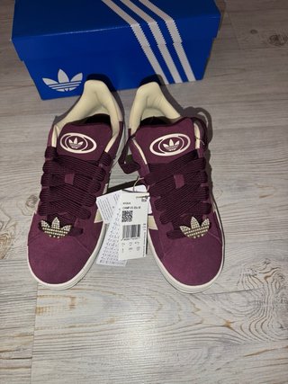 Adidas Campus Morado/Beige con Detalles Brillantes