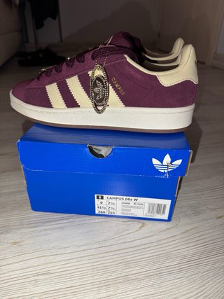Adidas Campus Morado/Beige con Detalles Brillantes