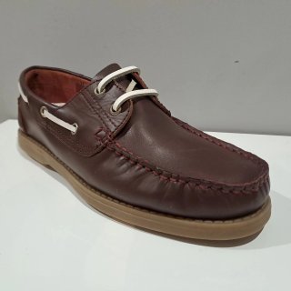 Scarpe uomo barca pelle bordeau 46 nuove