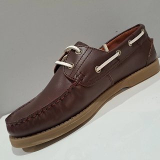 Scarpe uomo barca pelle bordeau 46 nuove