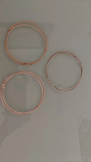 3 Pendientes Aro Dorados y Plateados