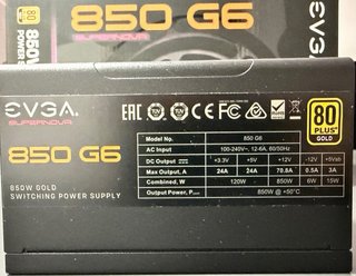 EVGA 850W G6 Supernova Fuente de Alimentación