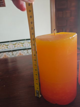 2 Velas Grandes Naranjas