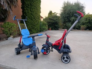 2 Triciclos Infantiles con Manillar