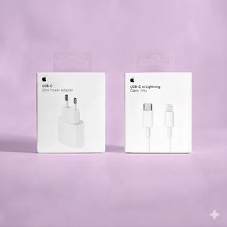 Cargador Apple USB-C 20W y Cable Lightning