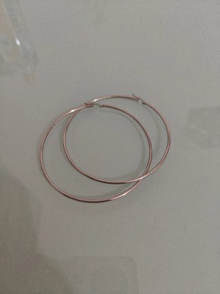 Pendientes de aro plateados