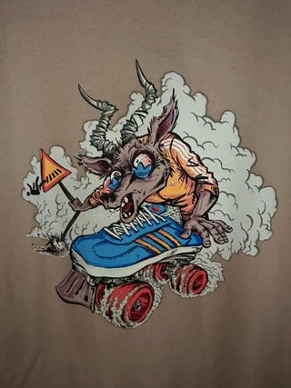 T-shirt Adidas Beige Stampa Grafica