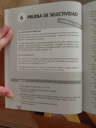 Química. Pruebas de Acceso a la Universidad.