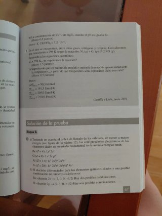 Química. Pruebas de Acceso a la Universidad.