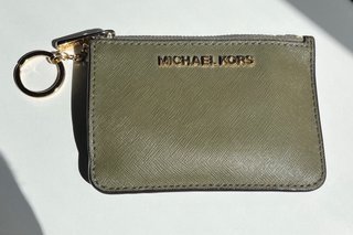 Cartera Monedero Tarjetera Michael Kors verde TOP