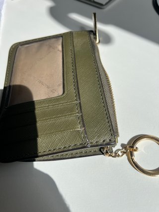Cartera Monedero Tarjetera Michael Kors verde TOP