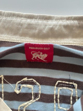 Maglia Parasuco righe marroni/azzurre XL