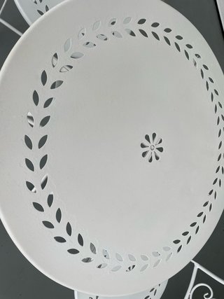 Conjunto mesa y sillas forja blanco