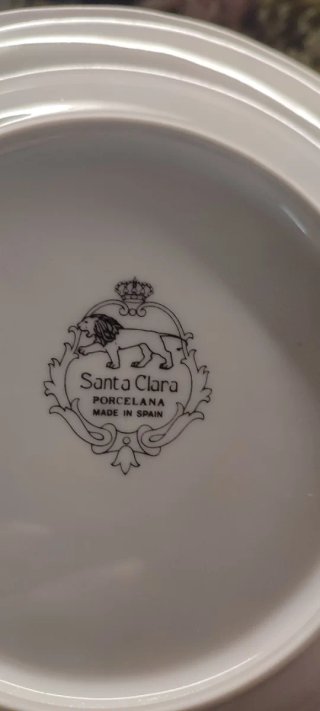 Juego Platos Santa Clara Porcelana Flores